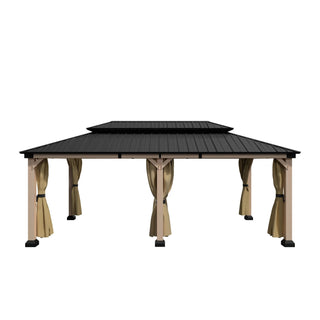 Cedarfort 12x20 FT Outdoor Patio Gazebo with Cedar Wood Frame