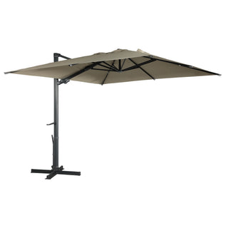 Square Cantilever Patio Umbrella with 90° Tilt, Optional LED/Bluetooth, 4 Colors