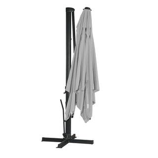 Square Cantilever Patio Umbrella with 90° Tilt, Optional LED/Bluetooth, 4 Colors