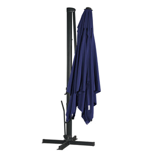 Square Cantilever Patio Umbrella with 90° Tilt, Optional LED/Bluetooth, 4 Colors