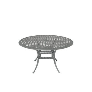 53 Inch Cast Aluminum Outdoor Dining Table with Umbrella Hole