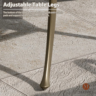 48" Round Outdoor Dining Table – Cast Aluminum, Powder-Coated, with Umbrella Hole, Seats 4-6