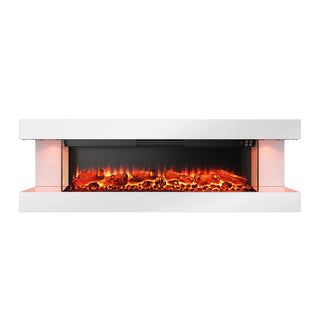 50" Wall Mounted Electric Fireplace with Remote