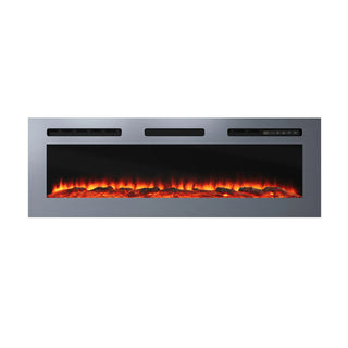 50" Wall Mounted & Recessed Electric Fireplace with 12 Flame Colors
