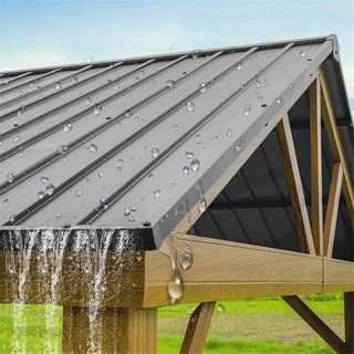 Cedarpinnacle Outdoor Hardtop Gazebo Wood Looking Frame