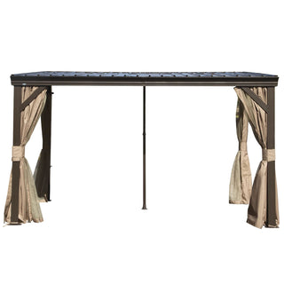 VineLull Hardtop Wall Mounted Pergola with Sloping Galvanized Steel Roof