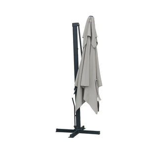 10 FT Aluminum Patio Cantilever Umbrella with Removable Light Strips