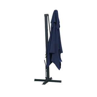 10 FT Aluminum Patio Cantilever Umbrella with Removable Light Strips