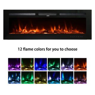 5000 Maximum BTUs Black Fan-forced Electric Heater Fireplace