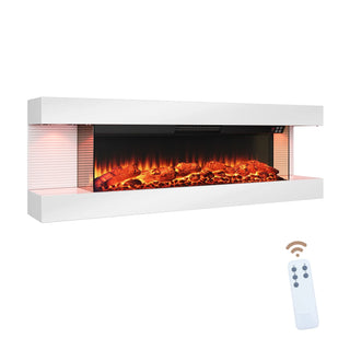 50" Wall Mounted Electric Fireplace with Remote
