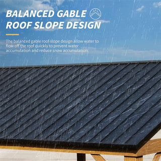 Cedarpinnacle Outdoor Hardtop Gazebo Wood Looking Frame