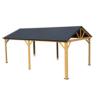 Cedarpinnacle Outdoor Hardtop Gazebo Wood Looking Frame