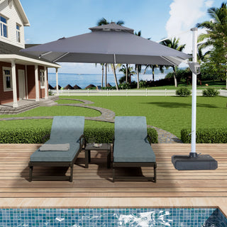 Square Cantilever Patio Umbrella with 5 Adjustable Angles