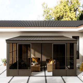All Season Patio Sunroom with Side Door 12x14 FT