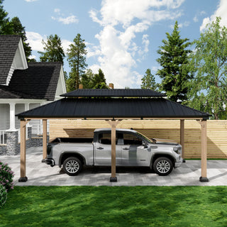 Cedarfort 12x20 FT Outdoor Patio Gazebo with Cedar Wood Frame