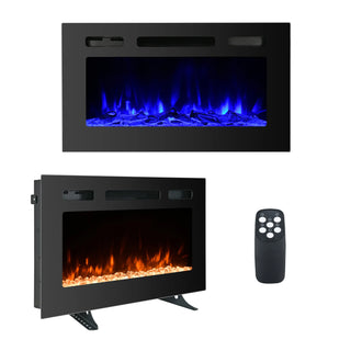 5000 Maximum BTUs Black Fan-forced Electric Heater Fireplace