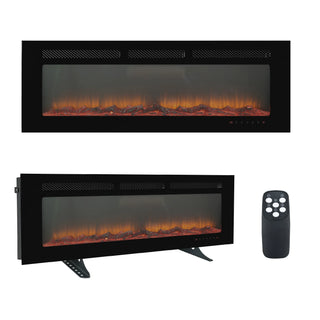 5000 Maximum BTUs Black Fan-forced Electric Heater Fireplace