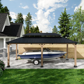 Cedarfort 12x20 FT Outdoor Patio Gazebo with Cedar Wood Frame