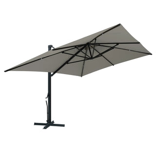 10x13 FT Aluminum Cantilever Umbrella with Base & Removable Lights