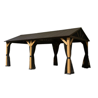Cedarpinnacle Outdoor Hardtop Gazebo Wood Looking Frame
