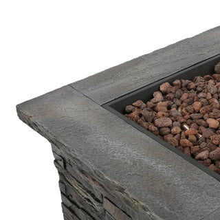 Square Mgo Fire Pit 35" 40000 BTU