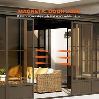 All Season Patio Sunroom with Side Door 12x14 FT