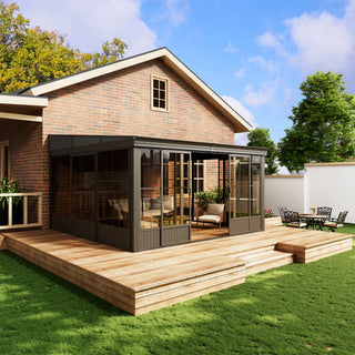 All Season Patio Sunroom with Side Door 12x14 FT