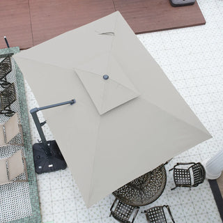 10x13 FT Aluminum Cantilever Umbrella with Base & Removable Lights