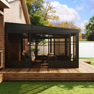 All Season Patio Sunroom with Side Door 12x14 FT