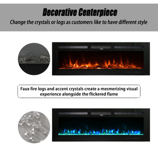 5000 Maximum BTUs Black Fan-forced Electric Heater Fireplace