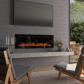 5000 Maximum BTUs Black Fan-forced Electric Heater Fireplace