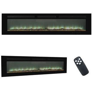 5000 Maximum BTUs Black Fan-forced Electric Heater Fireplace