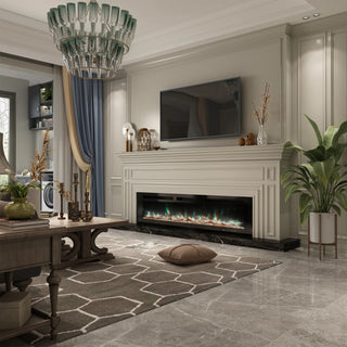 5000 Maximum BTUs Black Fan-forced Electric Heater Fireplace