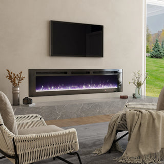 5000 Maximum BTUs Black Fan-forced Electric Heater Fireplace