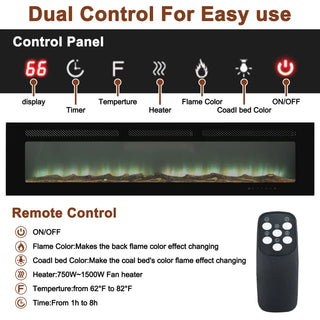 5000 Maximum BTUs Black Fan-forced Electric Heater Fireplace
