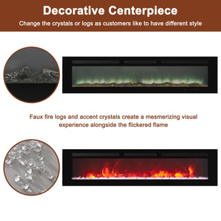 5000 Maximum BTUs Black Fan-forced Electric Heater Fireplace