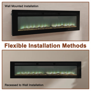 5000 Maximum BTUs Black Fan-forced Electric Heater Fireplace