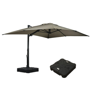 Square Cantilever Patio Umbrella with 90° Tilt, Optional LED/Bluetooth, 4 Colors