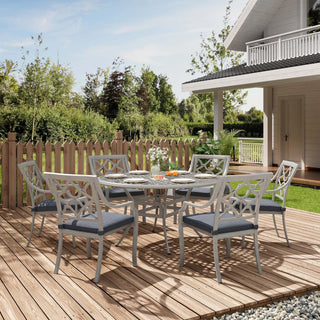 7-Piece Outdoor Dining Set – Patio Table with 6 Chairs for Backyard or Poolside