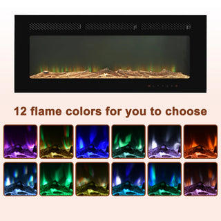 5000 Maximum BTUs Black Fan-forced Electric Heater Fireplace