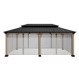 Cedarfort 12x20 FT Outdoor Patio Gazebo with Cedar Wood Frame