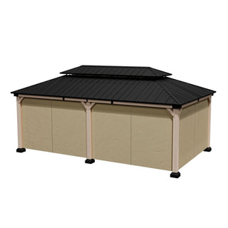 Cedarfort 12x20 FT Outdoor Patio Gazebo with Cedar Wood Frame