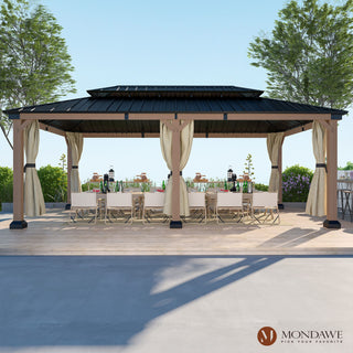 Cedarfort 12x20 FT Outdoor Patio Gazebo with Cedar Wood Frame