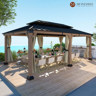Cedarfort 12x20 FT Outdoor Patio Gazebo with Cedar Wood Frame