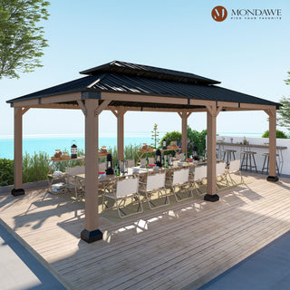 Cedarfort 12x20 FT Outdoor Patio Gazebo with Cedar Wood Frame
