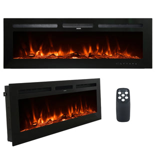 5000 Maximum BTUs Black Fan-forced Electric Heater Fireplace