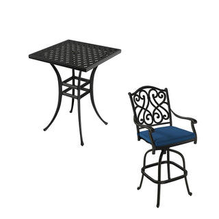 Patio Bistro Set Cast Aluminum 3-Piece