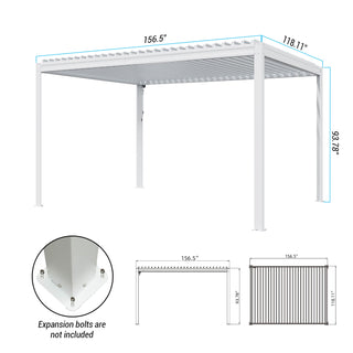 Aluminum Louvered Pergola with Adjustable Roof