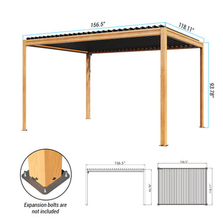 Aluminum Louvered Pergola with Adjustable Roof