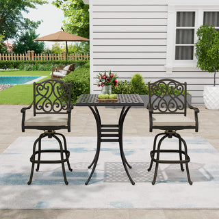 Patio Bistro Set Cast Aluminum 3-Piece